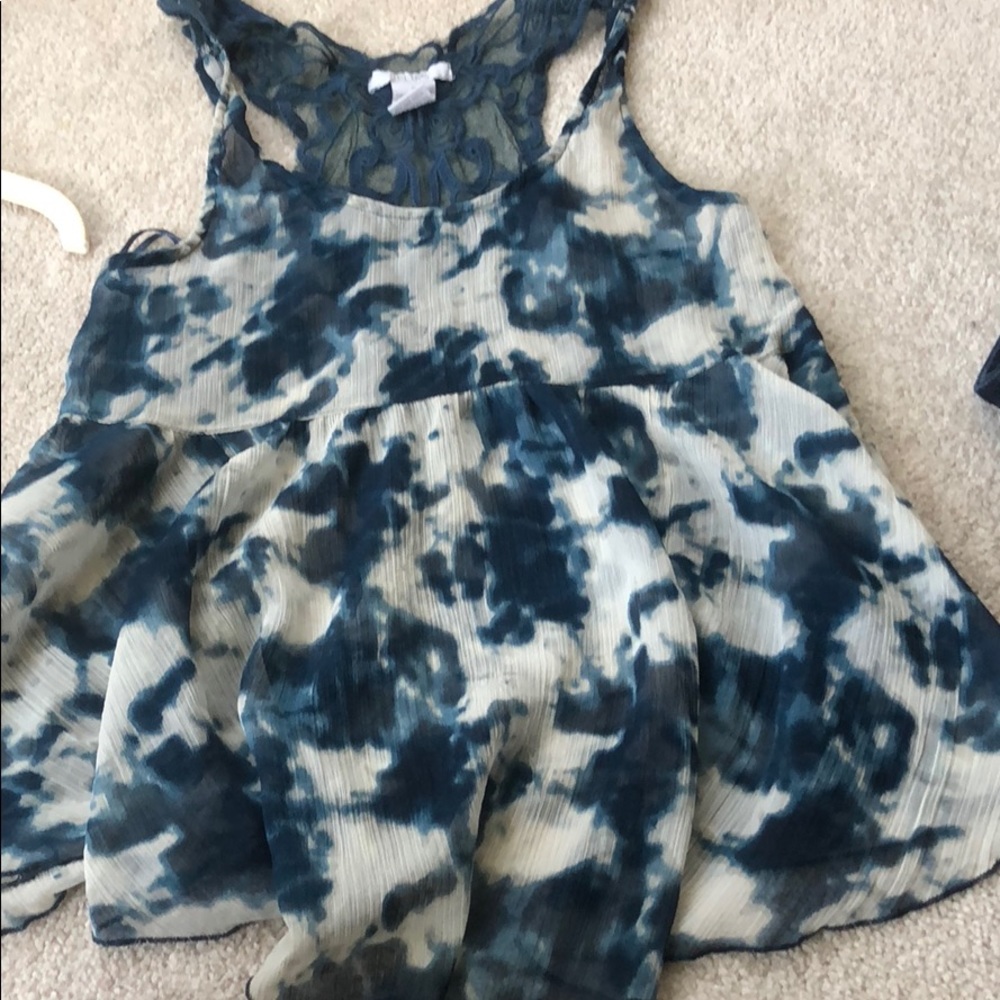 Flowy tie dye dressy top